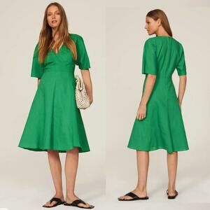TOME Collective Green Linen Dress - Size 10